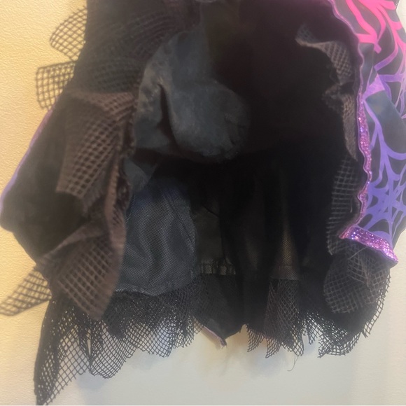 Day of the Dead Child Costume Bones Dress Black Pink Teal Halloween M (8-10) - Picture 3 of 9